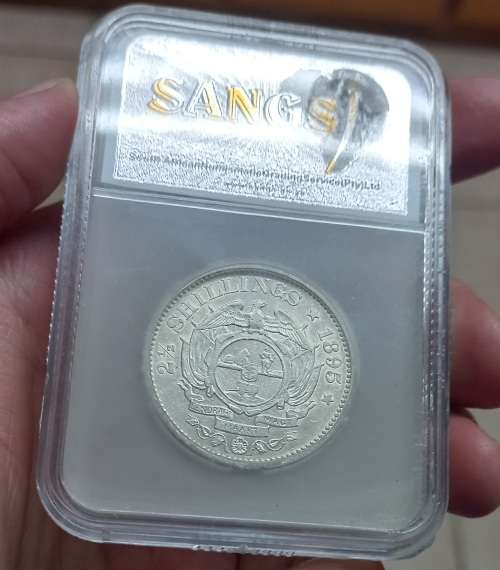 1895 ZAR Half crown Sangs AU53