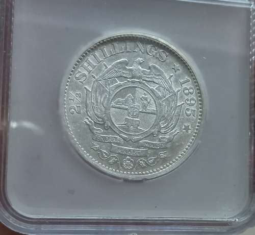 1895 ZAR Half crown Sangs AU53