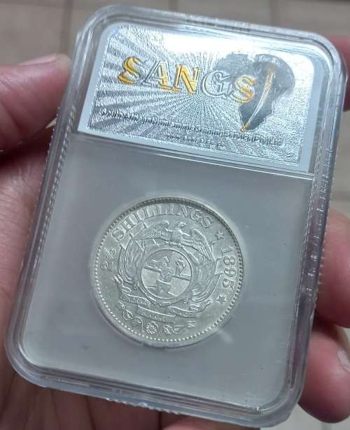 1895 ZAR Half crown Sangs AU53