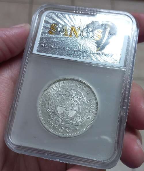 1895 ZAR Half crown Sangs AU53