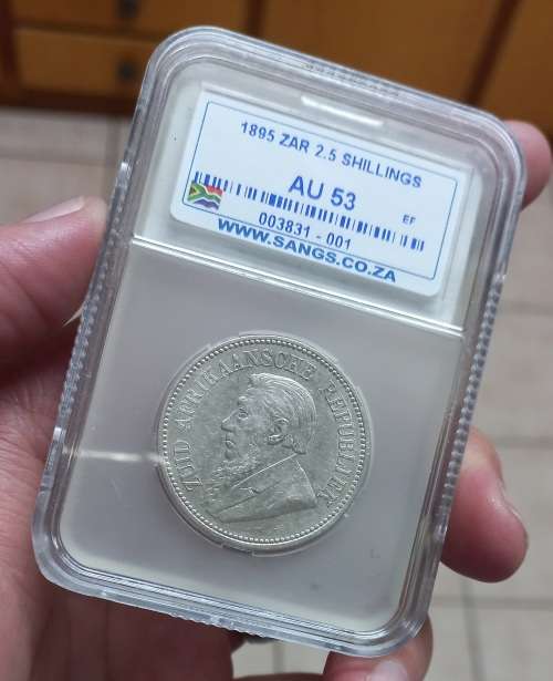 1895 ZAR Half crown Sangs AU53