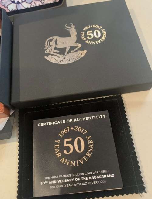 2017 SOUTH AFRICA KRUGERRAND 3 OZ 999 SILVER COIN & BAR 1 oz 2 oz!One of kind