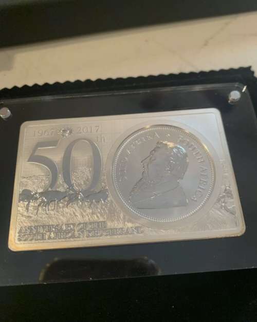 2017 SOUTH AFRICA KRUGERRAND 3 OZ 999 SILVER COIN & BAR 1 oz 2 oz!One of kind