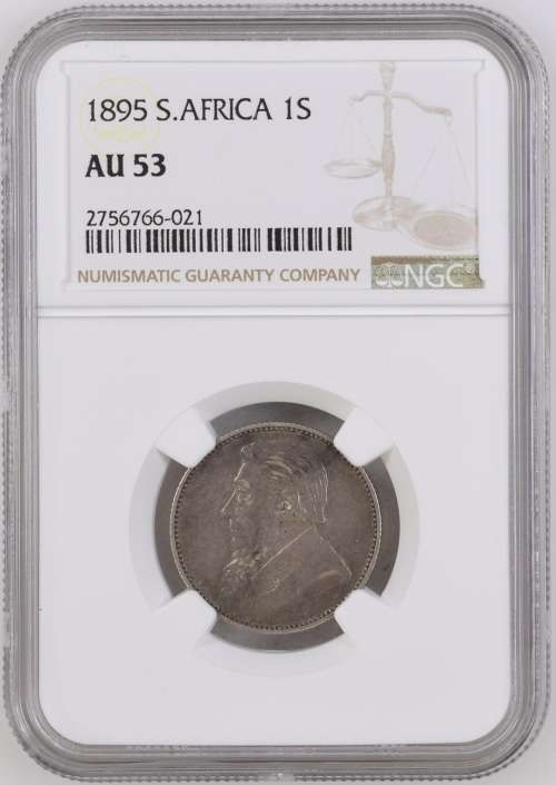 1895 ZAR Shillings NGC AU53