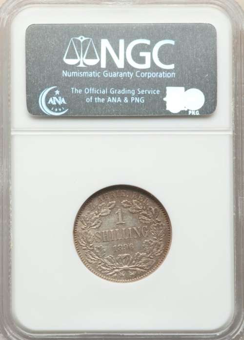 1896 ZAR Shilling NGC XF45