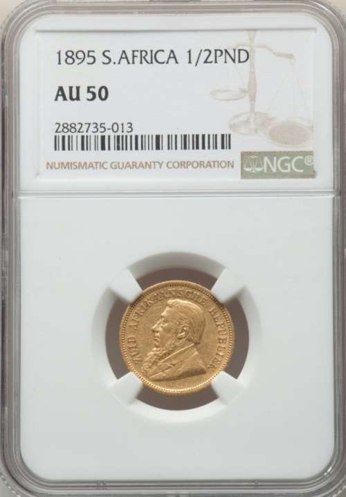 1895 ZAR Half Pond NGC AU50