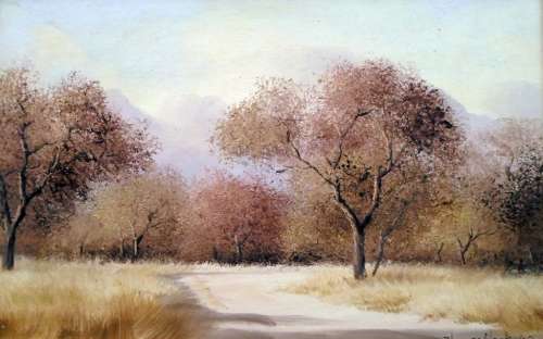 Thomas Hacking - Dirt road Nr1 - A beautiful painting! Bid now! Low, low price!!