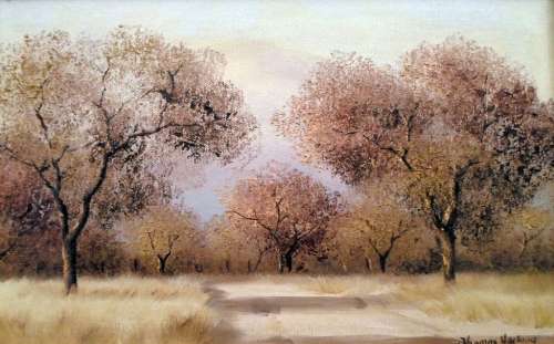 Thomas Hacking - Dirt road Nr2 - A beautiful painting! Bid now! Low, low price!!