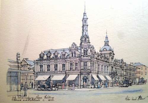 Peter Kent - Old Johannesburg Palace Buildings - Detailed limited edition print