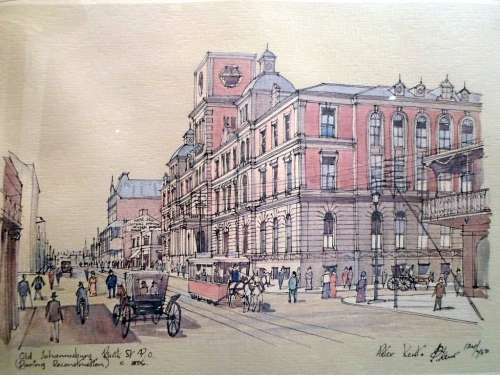 Peter Kent - Old Johannesburg Rissik Street Post Office - Detailed limited edition print