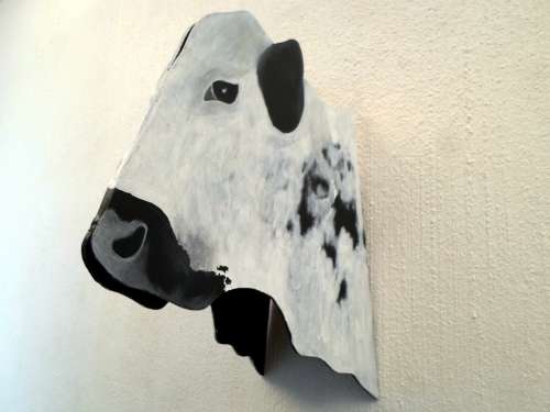 Ronald Palmer - 3D Cow - White - Unique art!! A beautiful conversation piece!! Bid now!