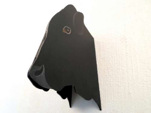 Ronald Palmer - 3D Cow - Black - Unique art!! A beautiful conversation piece!! Bid now!