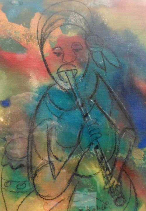 Eli Kobeli - Penny whistle player -  Investment art at its finest! - Bid now!!