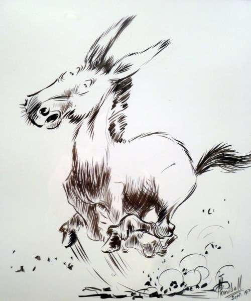 TO Honiball - Jumping Donkey - A iconic piece of South African art! Bid now!