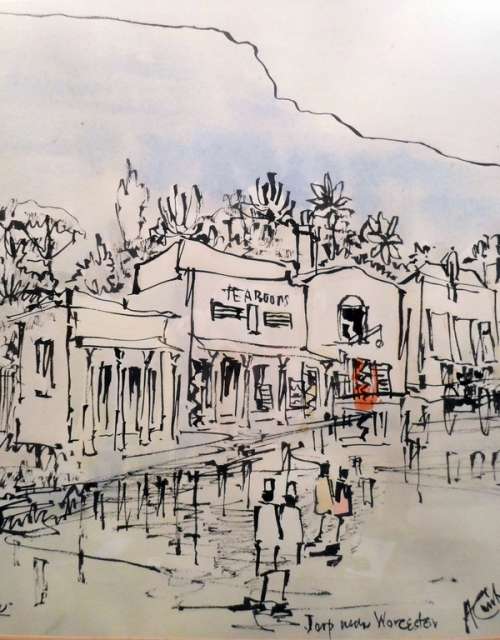 Arthur Cantrell - Dorp near Worcester - A stunning mixed media - Invest now!!