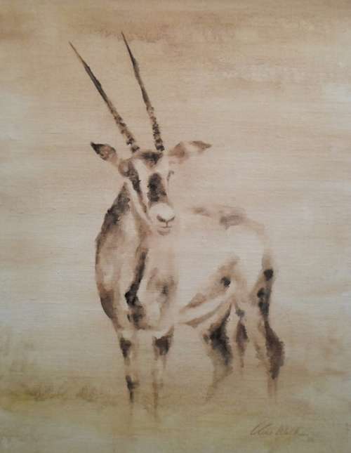 Clive Walker - Gemsbok -  Beautiful work from this renowned artist! Giveaway price, bid now!