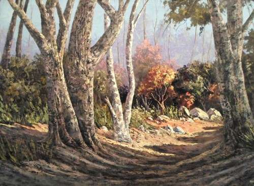 Reg Grattan - Forest scene - Magnificent!!  - A pivotal painting! - Bid now!!