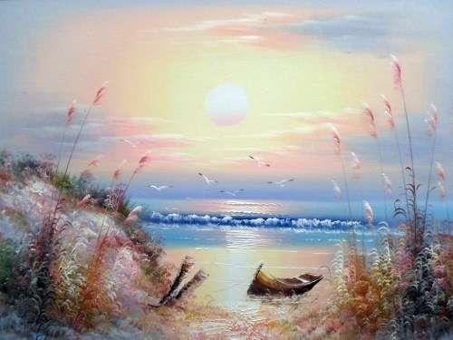 Brayton - Sea scape - A beautiful and bright painting - Giveaway price, bid now!