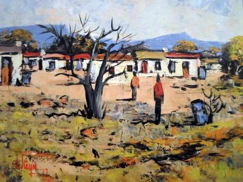 J Steyn - Farmscene - A beautiful little treasure - Bid now!