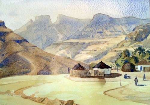 Nils Andersen - Rural village in the mountains - Investment art at its finest!! - Bid now!!