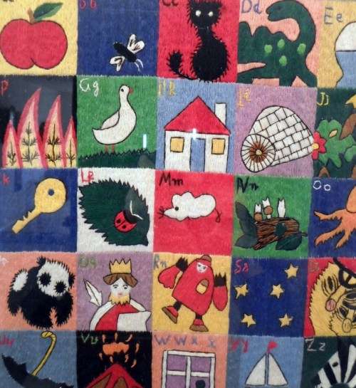 The Alphabet - A beautiful piece of work on cloth - Giveaway price, bid now!