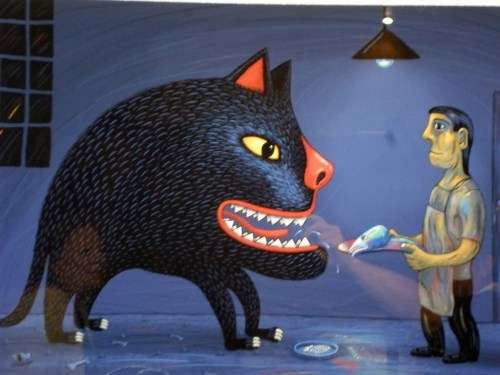 Norman Catherine - Feeding my Monster - Edition size of 45! - 74cm x 53cm - Magnificent!!