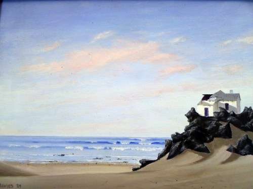Russel Hawyes - Deserted house at the sea - A stunning painting!! Bid now!