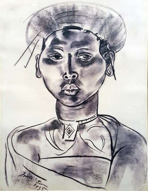 Irma Stern - Portrait - A beautiful print! Low price, bid now!