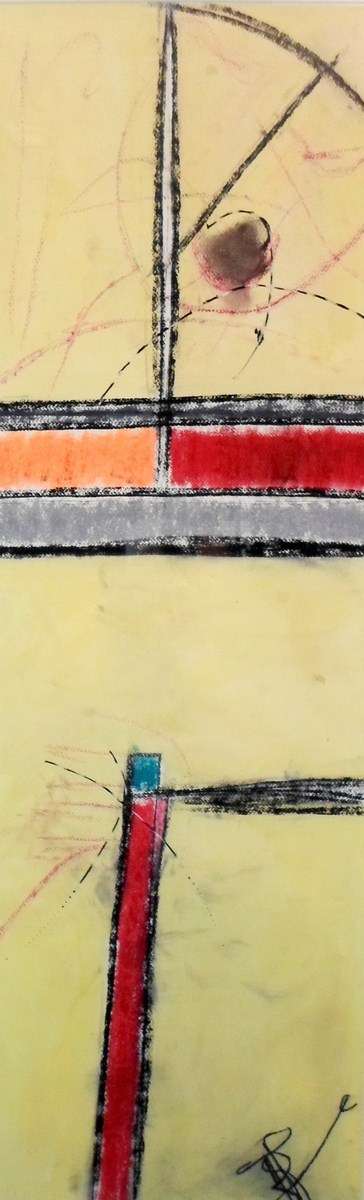 Pair of very large pastel abstracts - Magnificent! - Giveaway price, bid now!