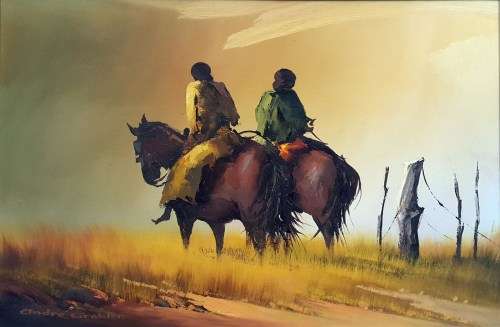 Andre Grobler - Riders on horseback