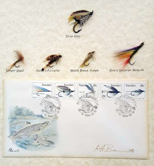 Framed Trout Flies and First Day Cover - A stunning collectors piece!! Bid now!