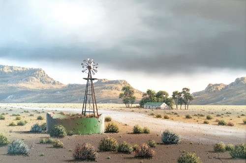 Paul Munro - Farm scene - Stunning painting!! 88cm x 60cm. Investment art!!