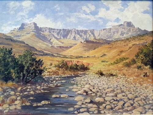 Victor Simmonds - Amphiater Tugela River - A beautiful oil painting! - Low price, bid now!