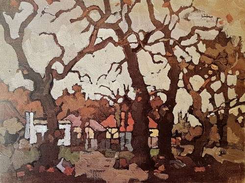 Gregoire Boonzaier  - Kaal Eikebome - A beautiful signed print! Giveaway price, bid now!