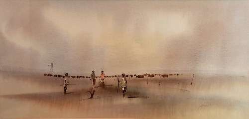 Johan Manefeldt - Cattle herders - Absolutely stunning - A little treasure!! Bid now!!
