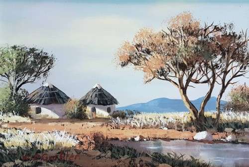 WP Grobler - Rondavels - A stunning little treasure! Low price! -  Bid now!!