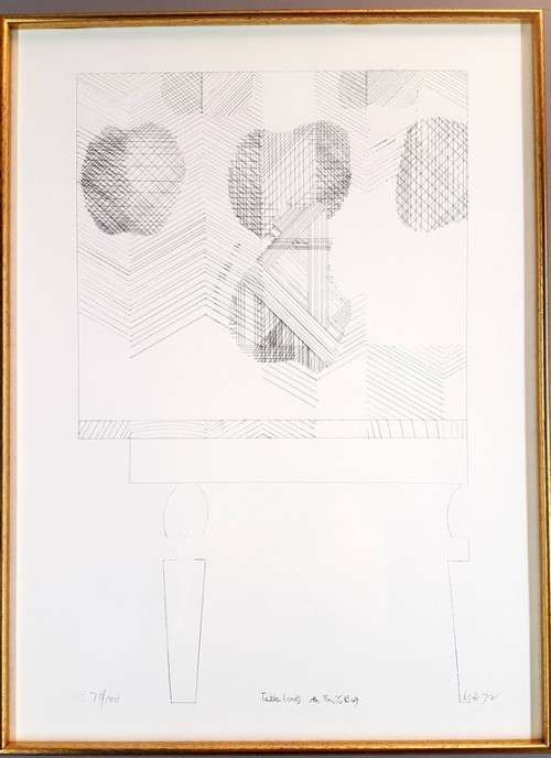 Robert Hodgins - Table (one) with fruit (six) - Limited edition stereotype (Cliché) - Investment art