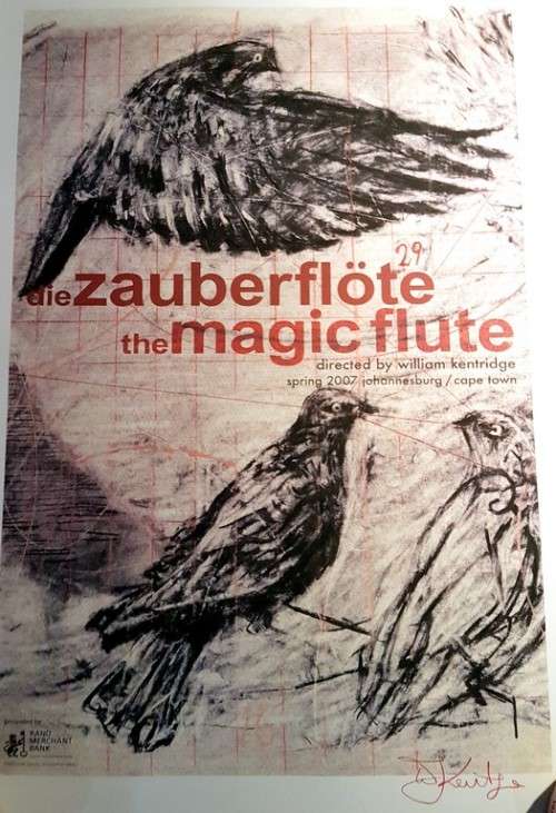 William Kentridge - The magic flute - Limited edition lithographic exhibition poster - Bid now!