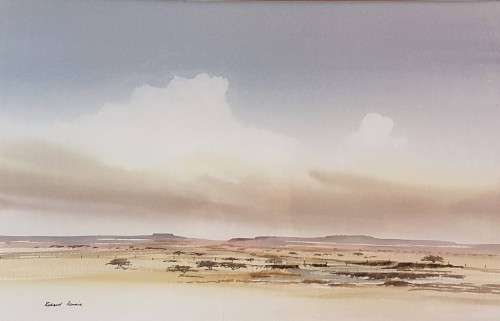 Richard Rennie - Landscape - A beautiful watercolor! Bid now!