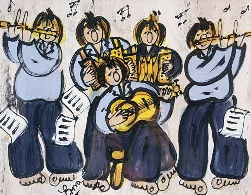 Erna Basson - The band plays - A beautiful little treasure! Bid now!