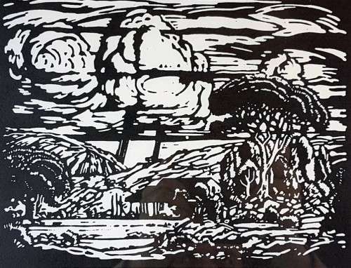 Pierneef - Landscape with House - A beautiful photo lithograph!! Bid now!