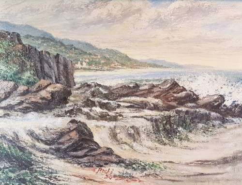 Asche - Seascape - A unique oil painting - Bid now!