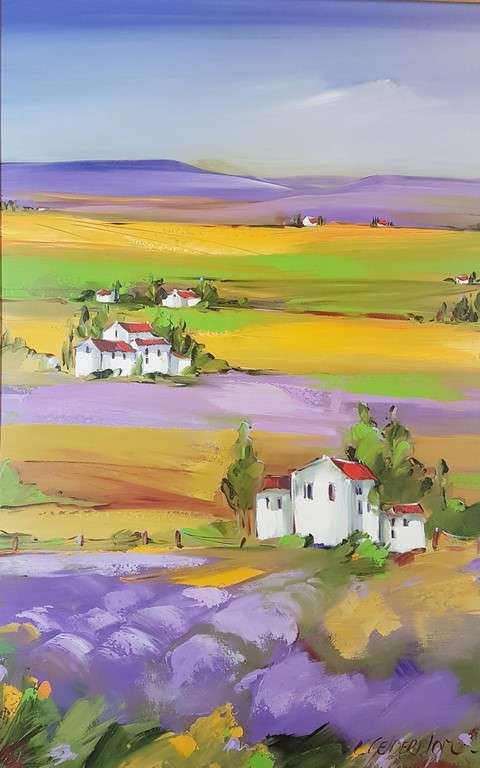 Charmaine Gelderblom - Farmscene - Stunning!! - 109cm x 69cm - Investment art!! Bid now!
