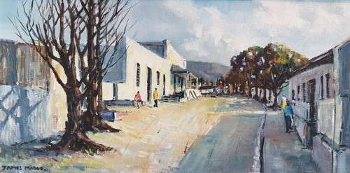 James Madge - Cape street scene - A beautiful painting! - Low price! - Bid now!!