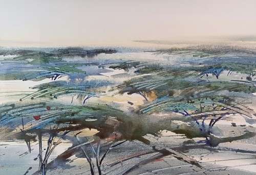 Peter Hall - Abstract landscape - A stunning painting!! - *Free courier! - Invest now!!