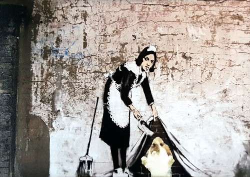 Maltrap Prints - Sweeping under the wall - Graffiti art - Absolutely magnificent! - Bid now!