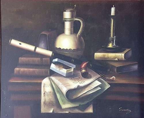 Sweeting - Still life arrangement - A beautiful oil painting! - Bid now!