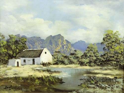 Don Benzien - Cape Dutch homestead at the foot of the mountains - A magnificent treasure - Bid now!
