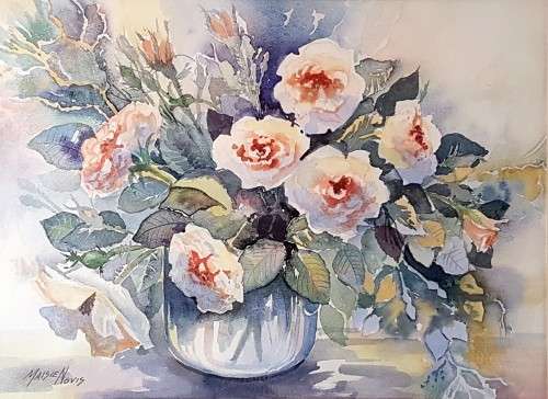 Maisie Novis - Still life flower arrangement - A beautiful painting, bid now!! Low price!