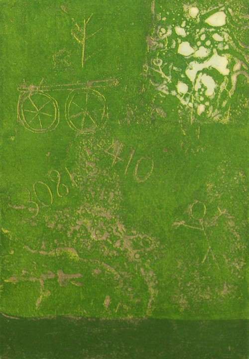 Hiroshyami Yayina - The wall of the barn - A beautiful serigraph! Bid now!